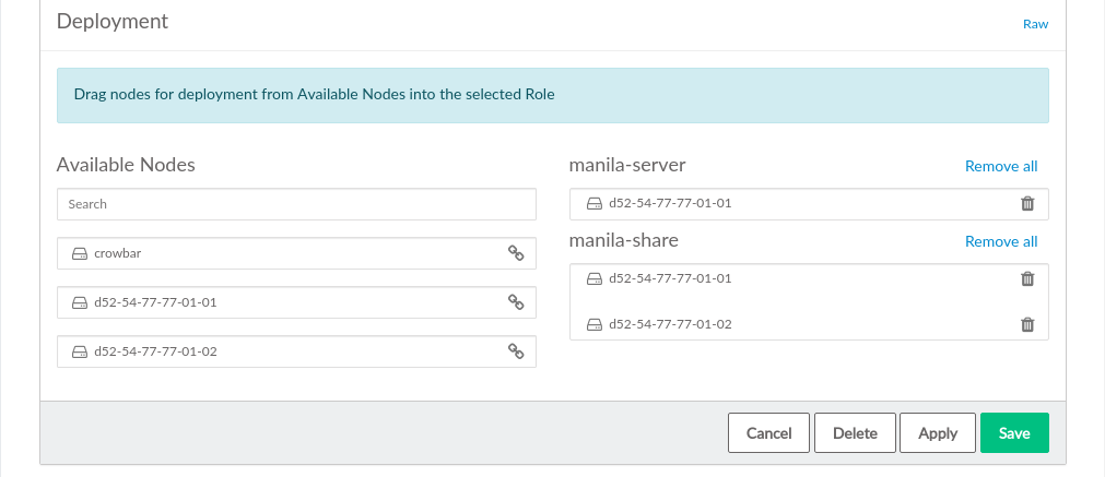 The manila Barclamp: Node Deployment Example The manila Barclamp: Node Deployment Example