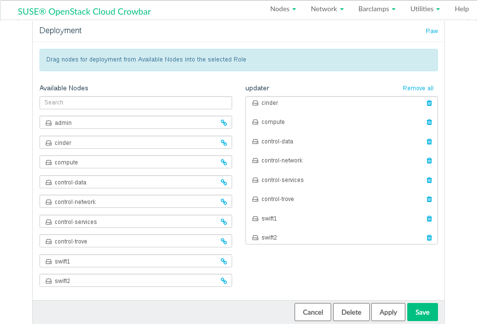 SUSE Updater barclamp: Node Deployment SUSE Updater barclamp: Node Deployment