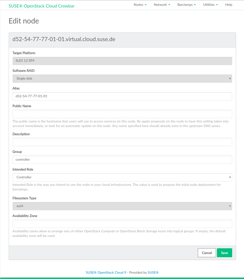 Editing a Single Node Editing a Single Node