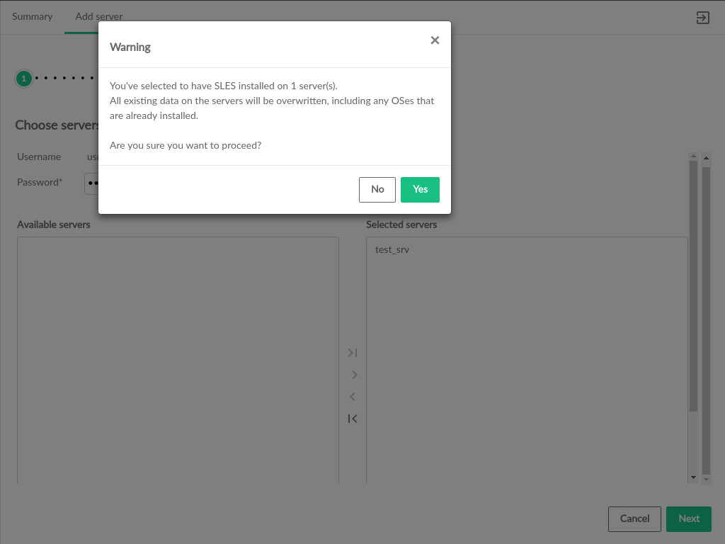 Confirm Provision OS Confirm Provision OS