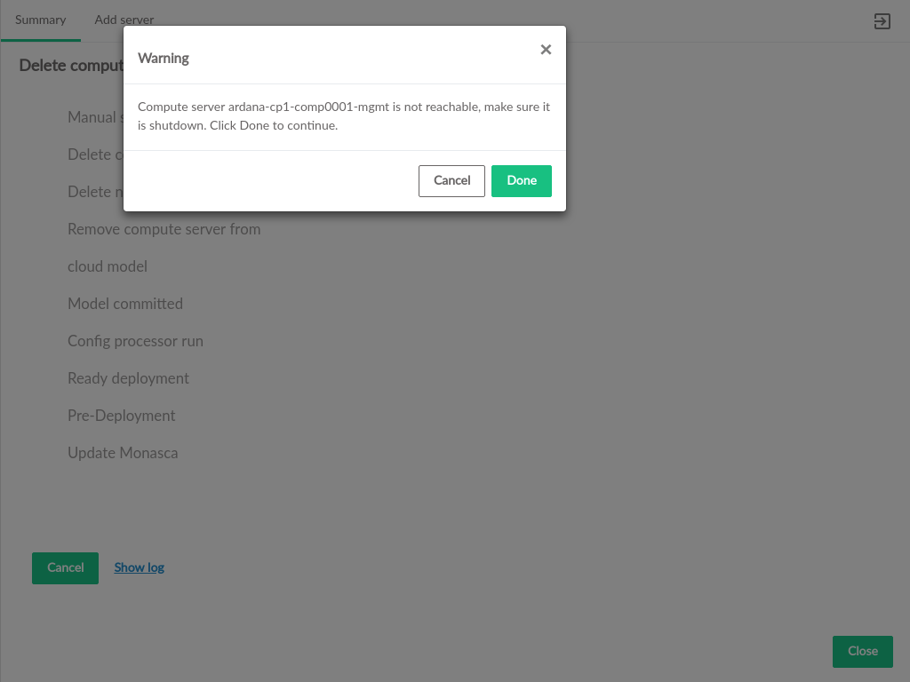 Unreachable Delete Confirmation Unreachable Delete Confirmation