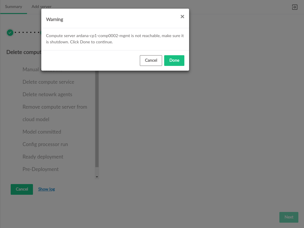 Existing Server Shutdown Check Existing Server Shutdown Check