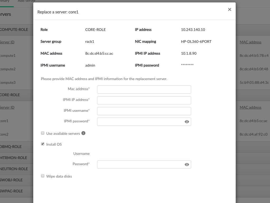 Replace Controller Form Replace Controller Form