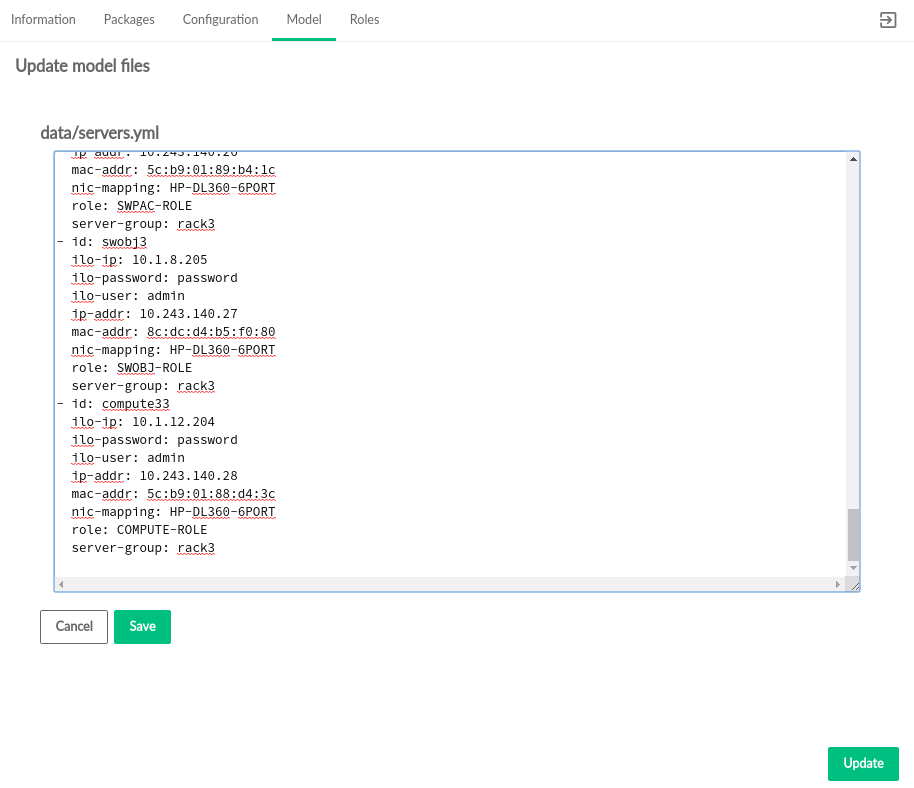 Cloud Lifecycle Manager Admin UI SUSE Service Model Editor Cloud Lifecycle Manager Admin UI SUSE Service Model Editor