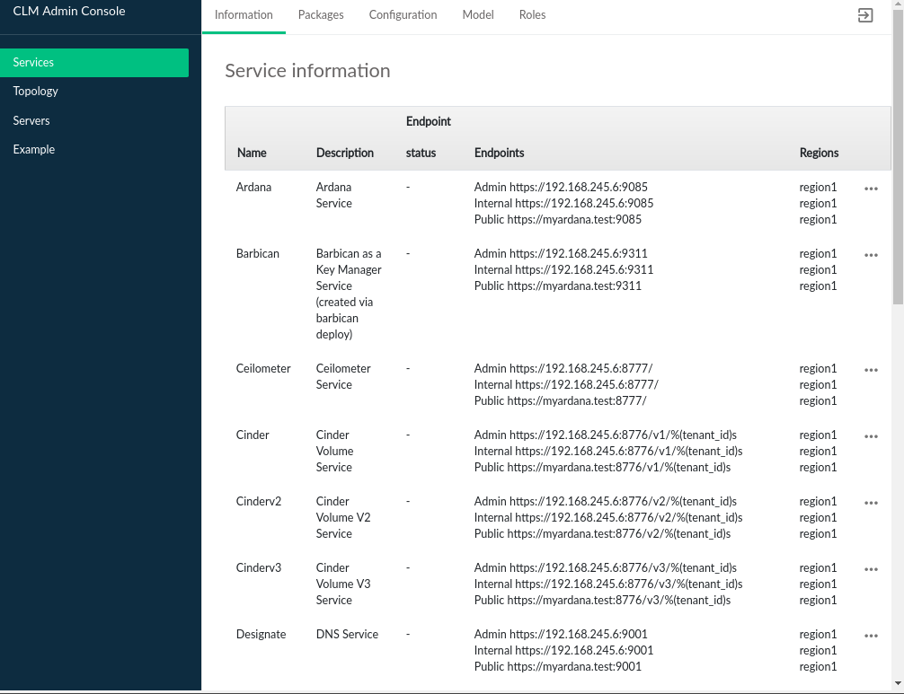 Cloud Lifecycle Manager Admin UI Service Information Cloud Lifecycle Manager Admin UI Service Information