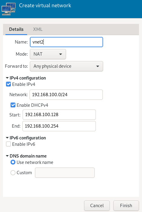 Create virtual network Create virtual network