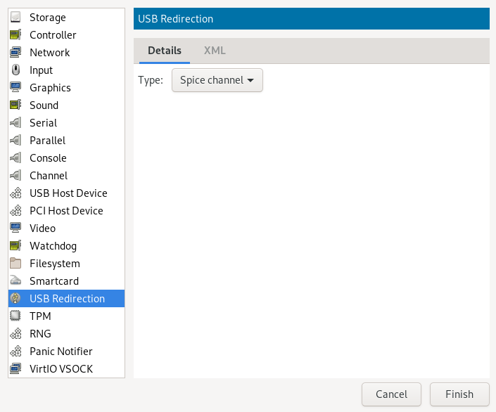 Add a new USB redirector