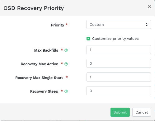OSD recovery priority OSD recovery priority