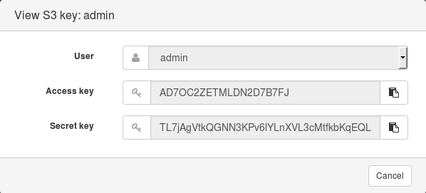 View S3 keys