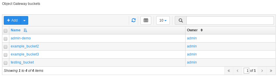 Object Gateway Buckets