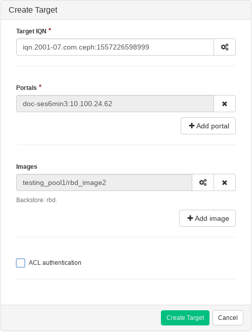iSCSI Target Details