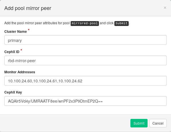 Adding Peer Credentials