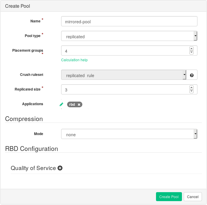 Creating a Pool with RBD Application