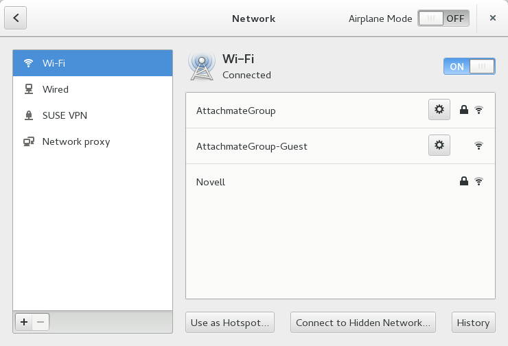 GNOME Network Connections Dialog GNOME Network Connections Dialog
