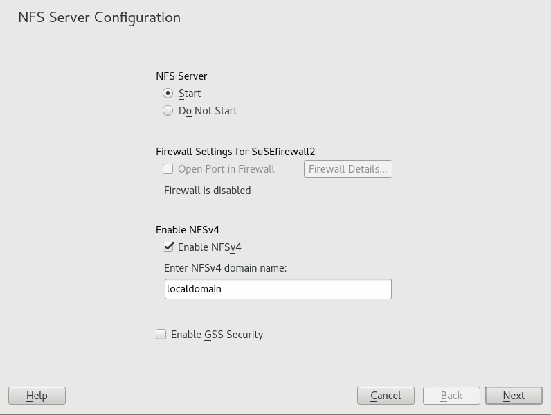 NFS Server Configuration Tool NFS Server Configuration Tool