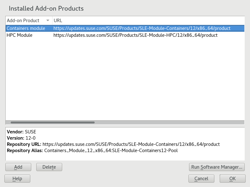 List of Installed Add-on Products, Modules and Extensions List of Installed Add-on Products, Modules and Extensions