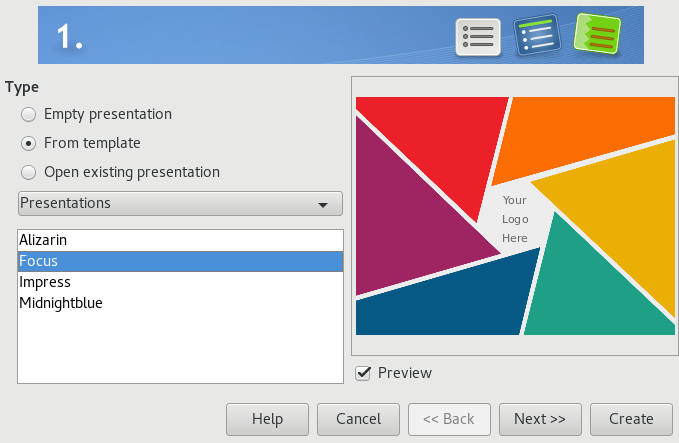 Creating a presentation Creating a presentation