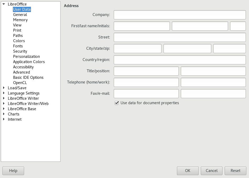 The Options Window The Options Window
