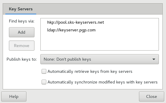 Key servers Key servers