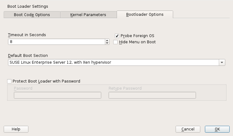 Boot Loader Settings Boot Loader Settings