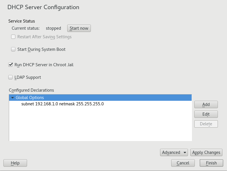 DHCP Server: Chroot Jail and Declarations DHCP Server: Chroot Jail and Declarations