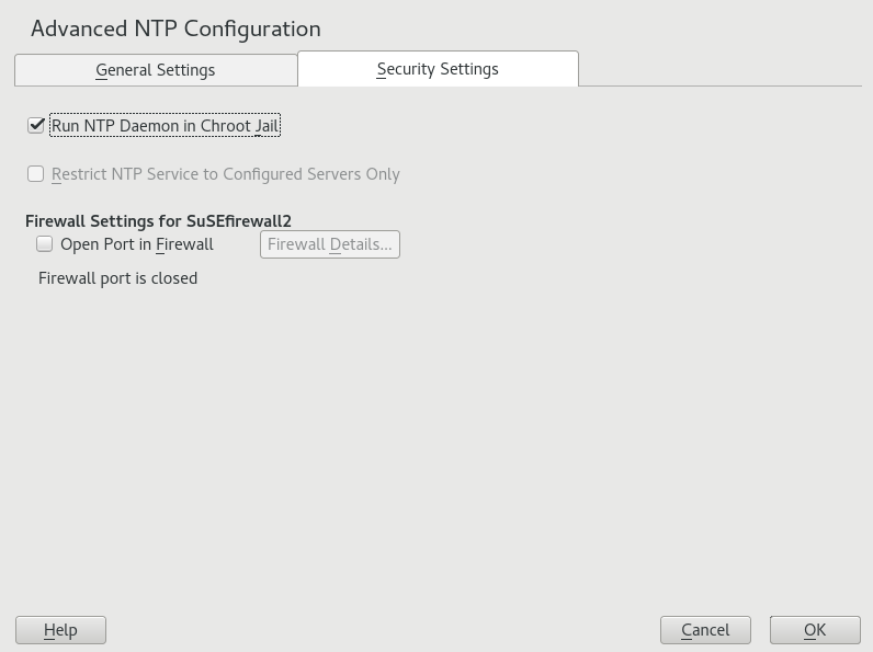 Advanced NTP Configuration: Security Settings Advanced NTP Configuration: Security Settings