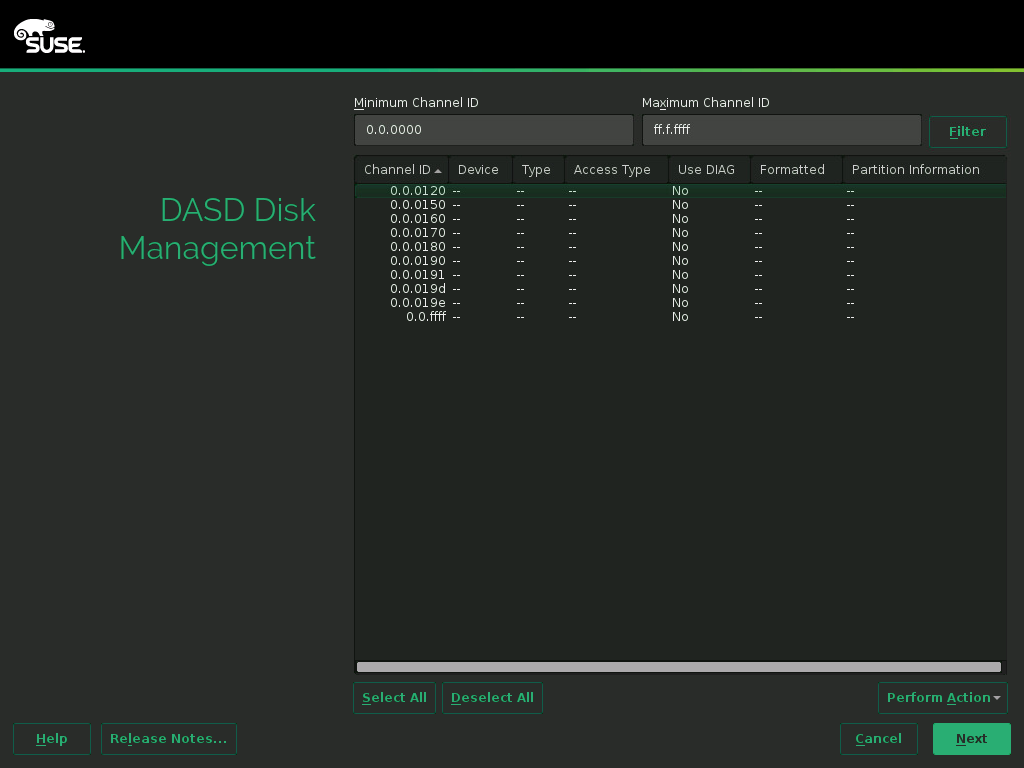 Selecting a DASD Selecting a DASD