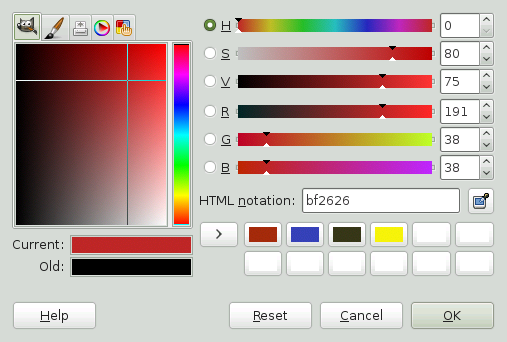 The Basic Color Selector Dialog The Basic Color Selector Dialog