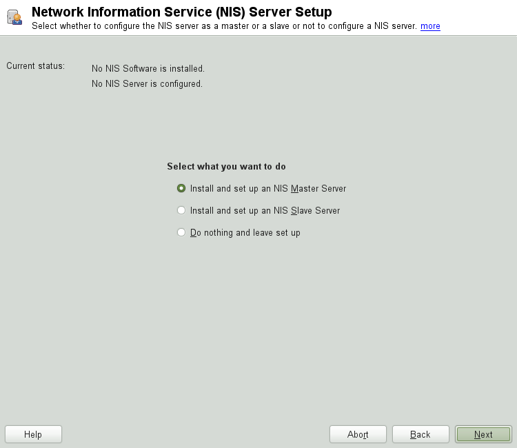 NIS Server Setup NIS Server Setup