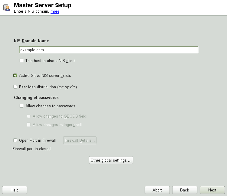 Master Server Setup Master Server Setup