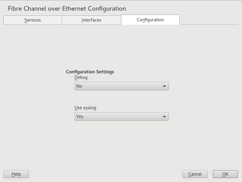 Configuration tab Configuration tab
