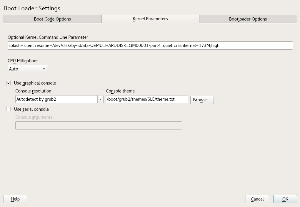Kernel Parameters Kernel Parameters