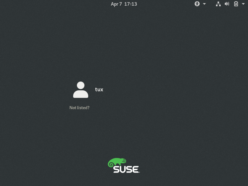 Default GNOME Login Screen Default GNOME Login Screen
