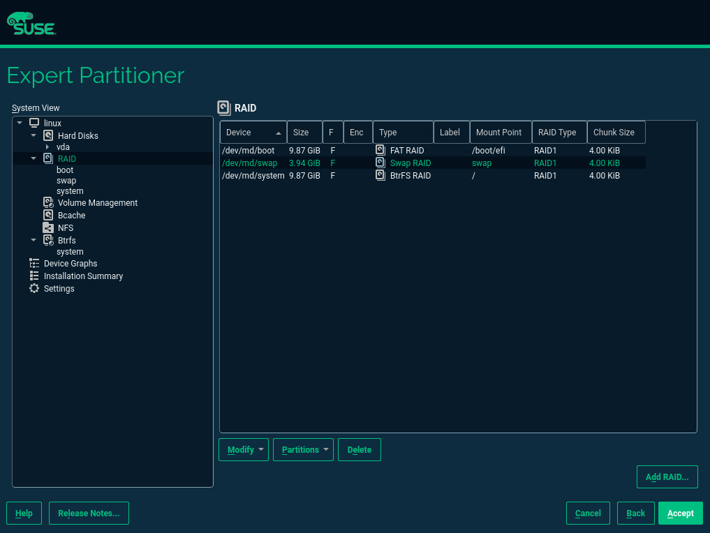 RAID devices selection with UEFI RAID devices selection with UEFI