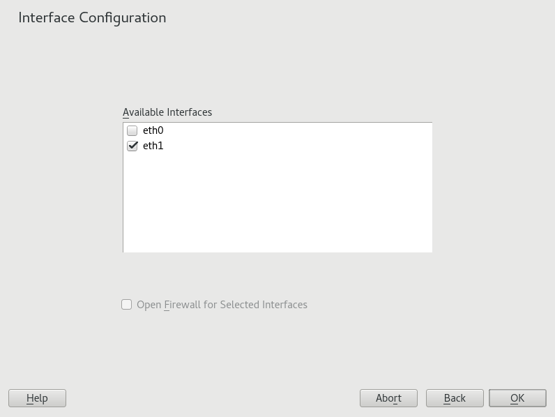 DHCP server: network interface and firewall DHCP server: network interface and firewall