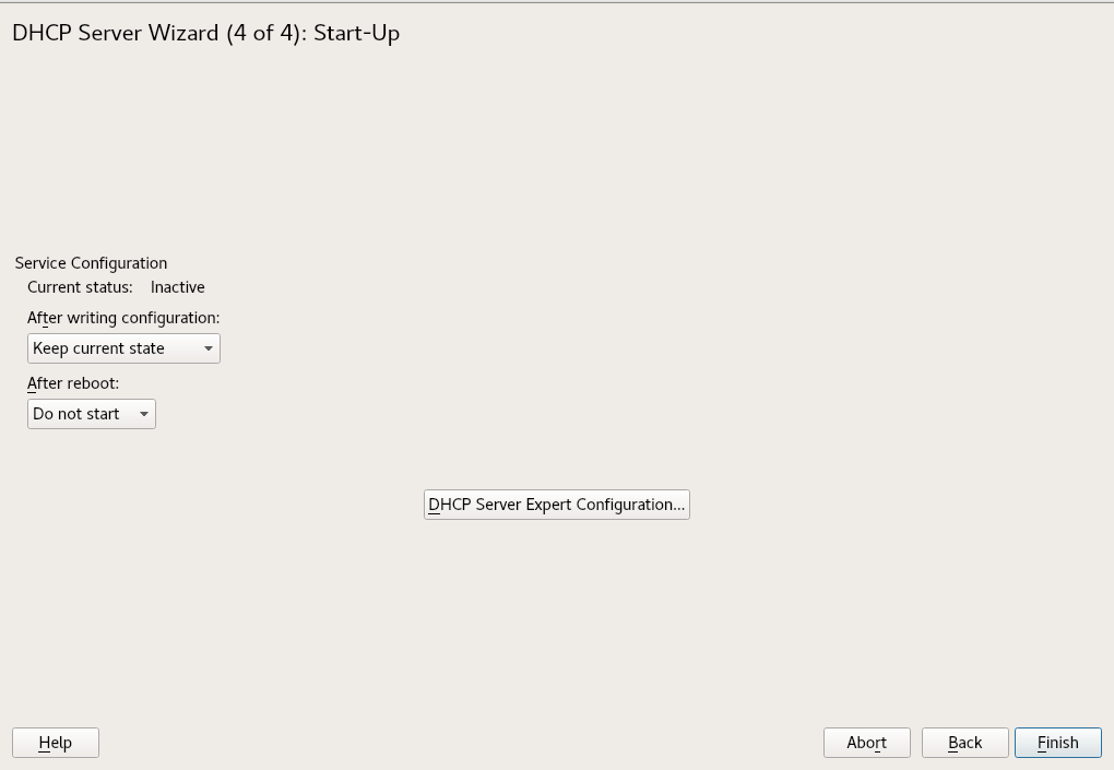 DHCP server: start-up DHCP server: start-up