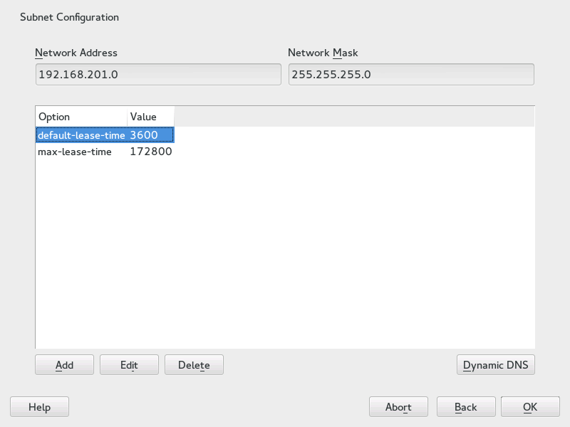 DHCP server: configuring subnets DHCP server: configuring subnets