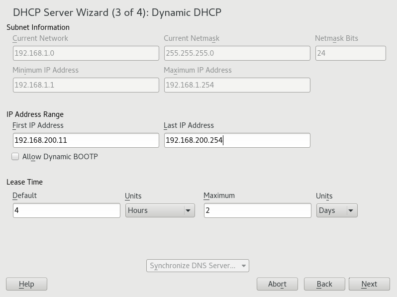 DHCP server: dynamic DHCP DHCP server: dynamic DHCP