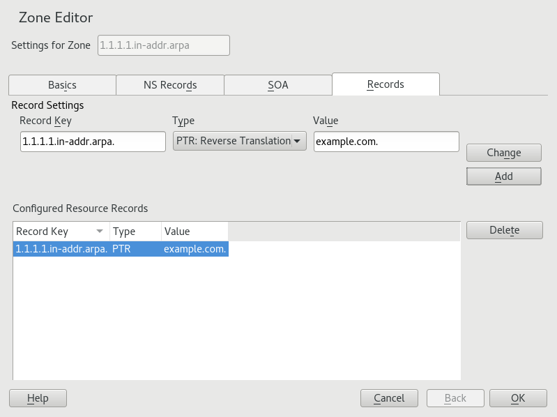 Adding a reverse record Adding a reverse record
