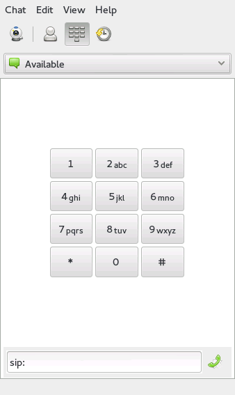 Ekiga user interface Ekiga user interface