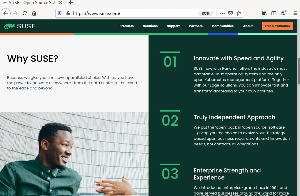 The browser window of Firefox The browser window of Firefox