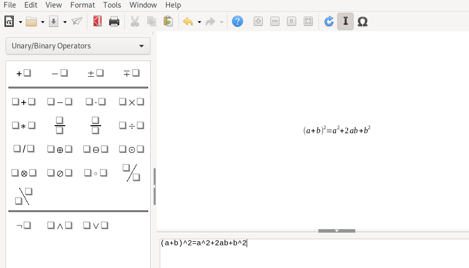 Mathematical formula in LibreOffice Math Mathematical formula in LibreOffice Math