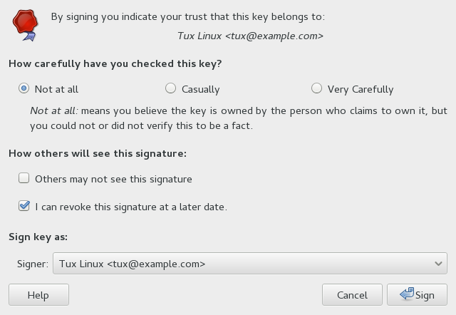Signing key Signing key