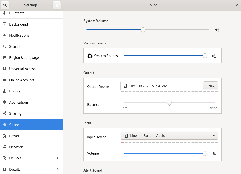 Configuring sound settings Configuring sound settings