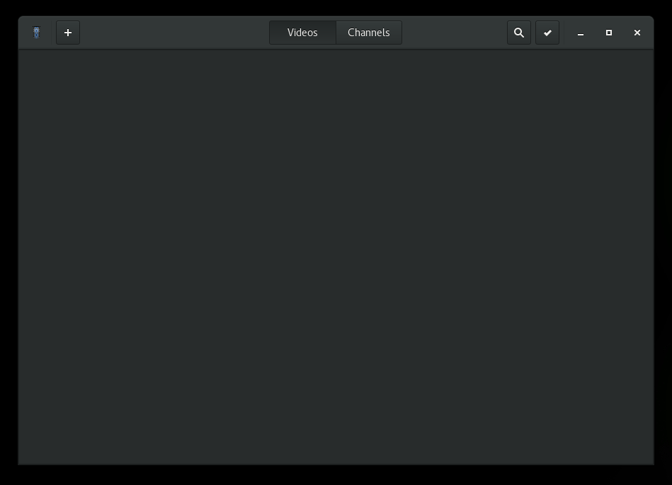 GNOME Videos start-up window GNOME Videos start-up window