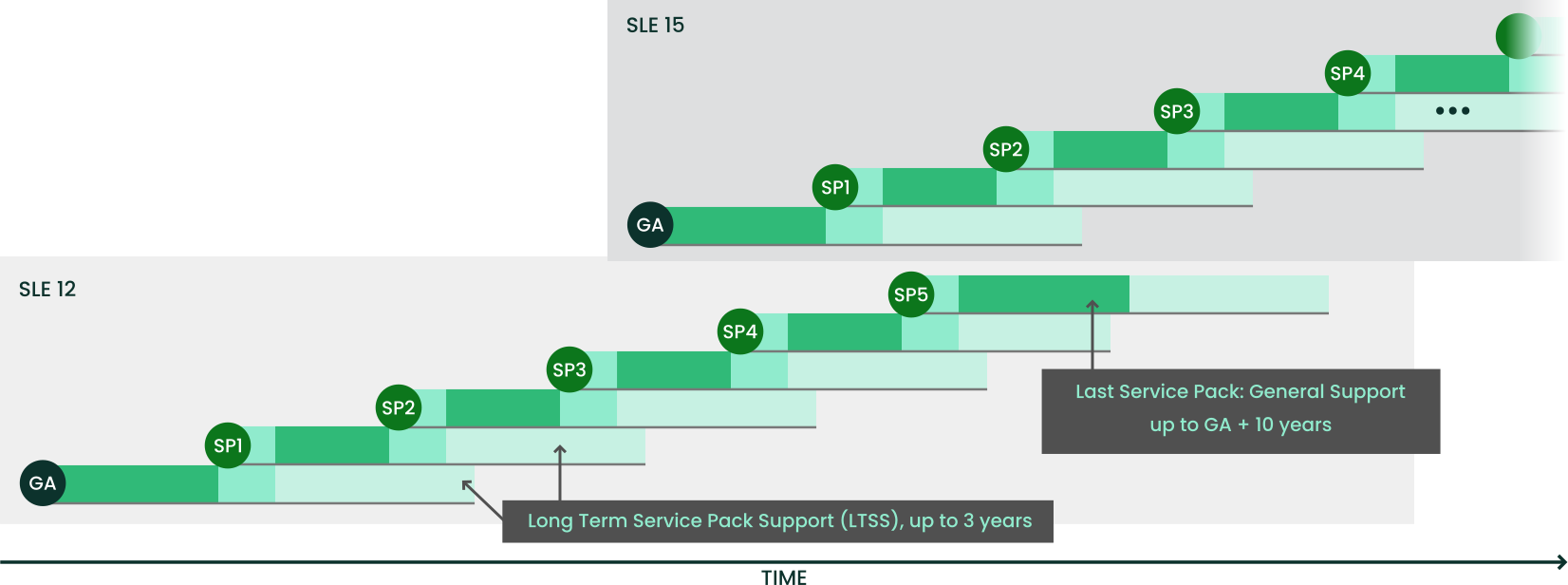 Long term service pack support Long term service pack support