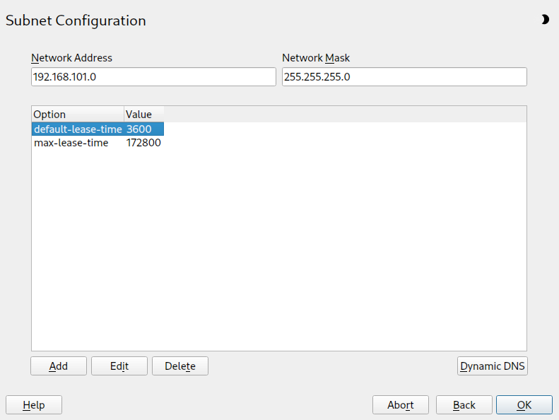 DHCP server: configuring subnets DHCP server: configuring subnets