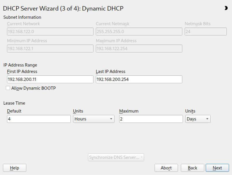 DHCP server: dynamic DHCP DHCP server: dynamic DHCP