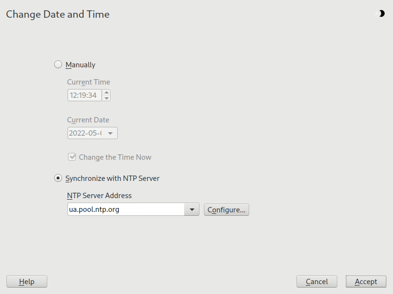 #1: Setting date and time with NTP server #1: Setting date and time with NTP server
