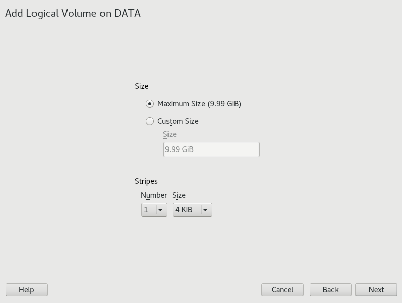 #1: Setting up a logical volume #1: Setting up a logical volume